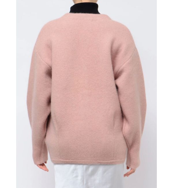 MERCURYDUO「ダブルフェイスコクーンミディニットカーディガン」|カーディガン|