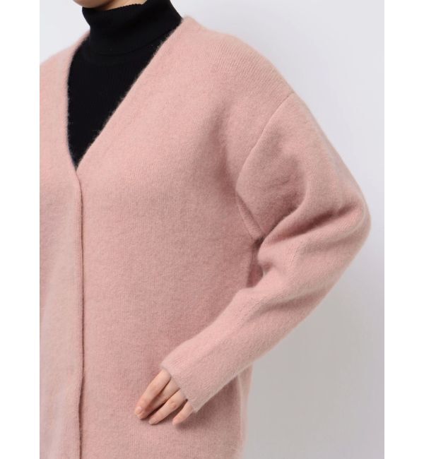 MERCURYDUO「ダブルフェイスコクーンミディニットカーディガン」|カーディガン|