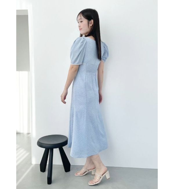 MERCURYDUO「レースデコルテドットワンピース」|ワンピース|