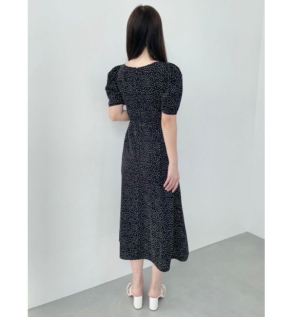 MERCURYDUO「レースデコルテドットワンピース」|ワンピース|