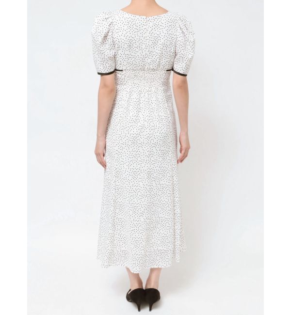 MERCURYDUO「レースデコルテドットワンピース」|ワンピース|