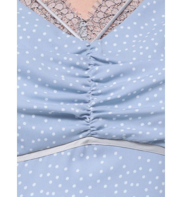 MERCURYDUO「レースデコルテドットワンピース」|ワンピース|