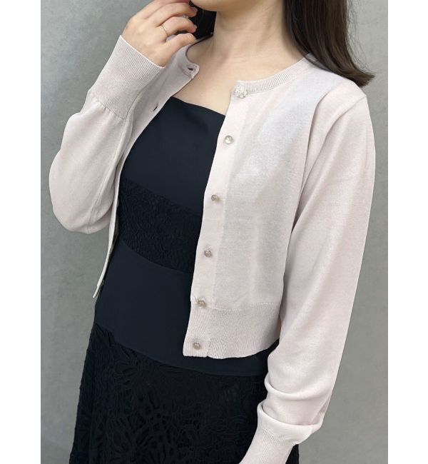 MERCURYDUO「ビジューボタンニットカーディガン」|カーディガン|