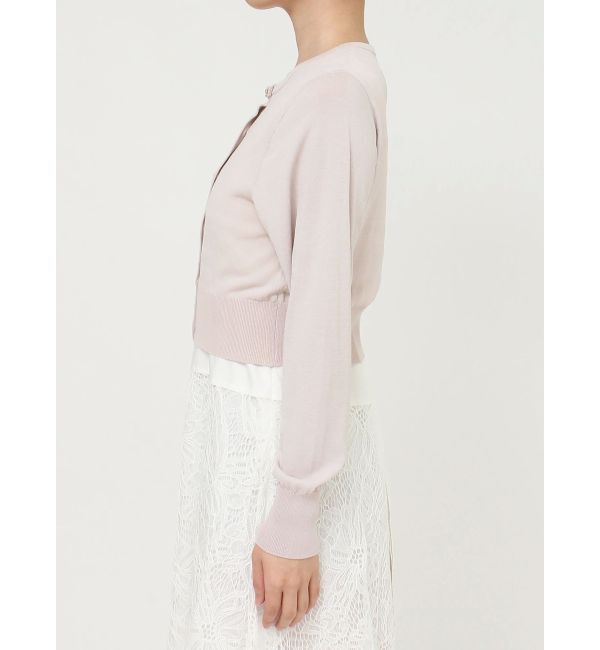 MERCURYDUO「ビジューボタンニットカーディガン」|カーディガン|