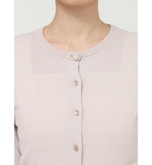 MERCURYDUO「ビジューボタンニットカーディガン」|カーディガン|