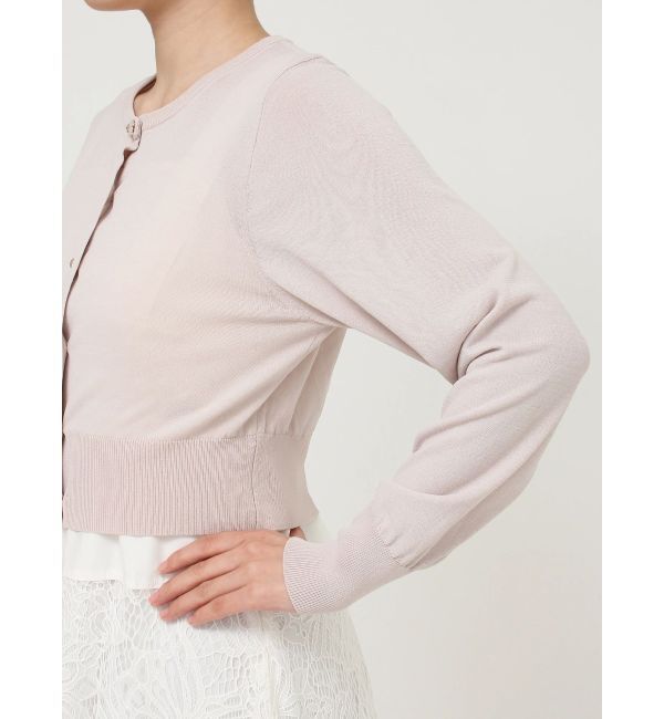 MERCURYDUO「ビジューボタンニットカーディガン」|カーディガン|