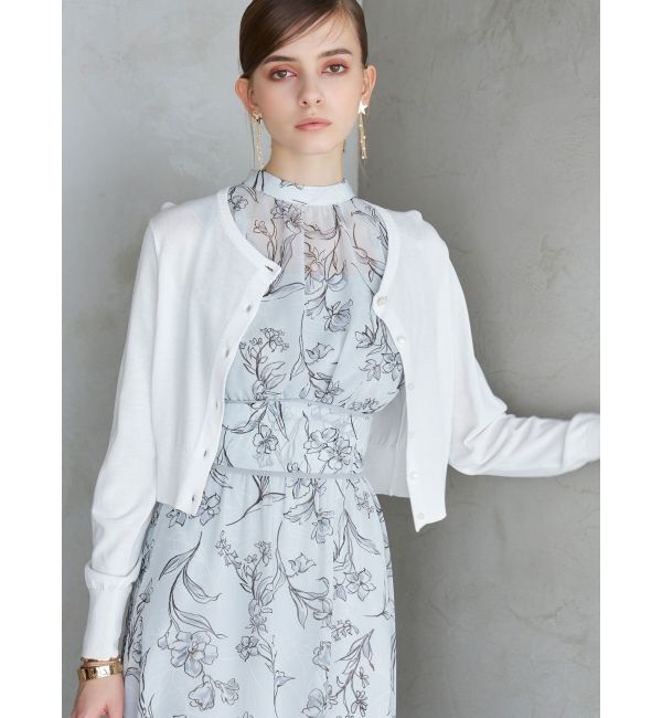 MERCURYDUO「ビジューボタンニットカーディガン」|カーディガン|