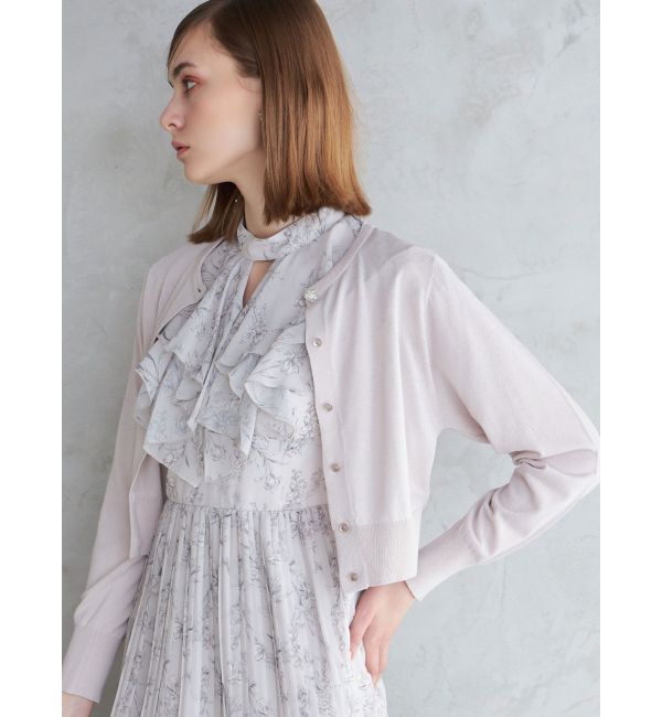 MERCURYDUO「ビジューボタンニットカーディガン」|カーディガン|