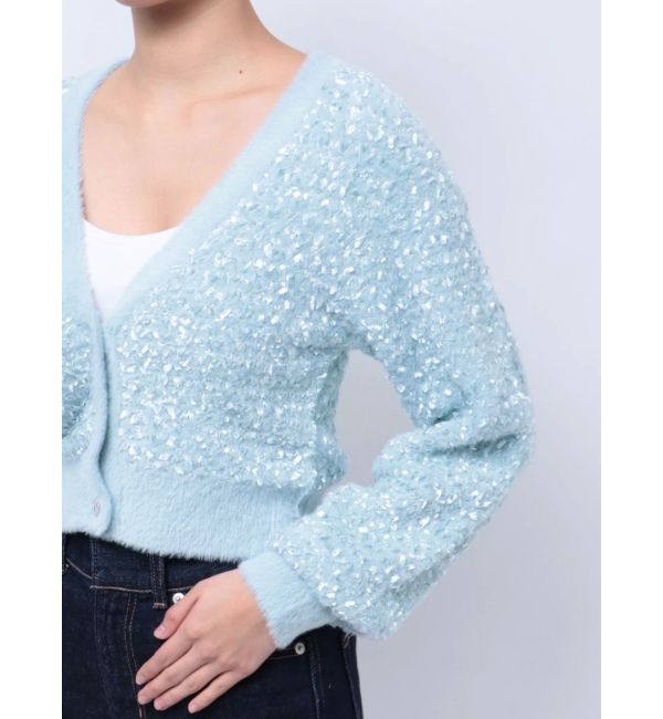 MERCURYDUO「リボンヤーンカーディガン」|カーディガン|