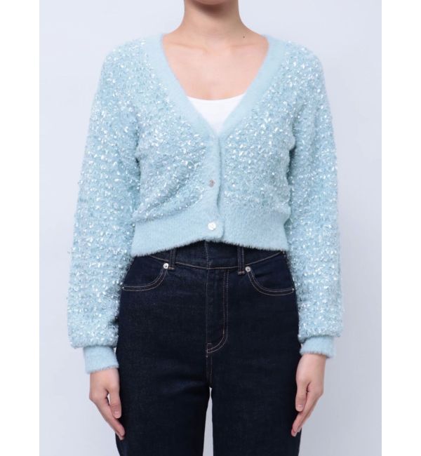 MERCURYDUO「リボンヤーンカーディガン」|カーディガン|