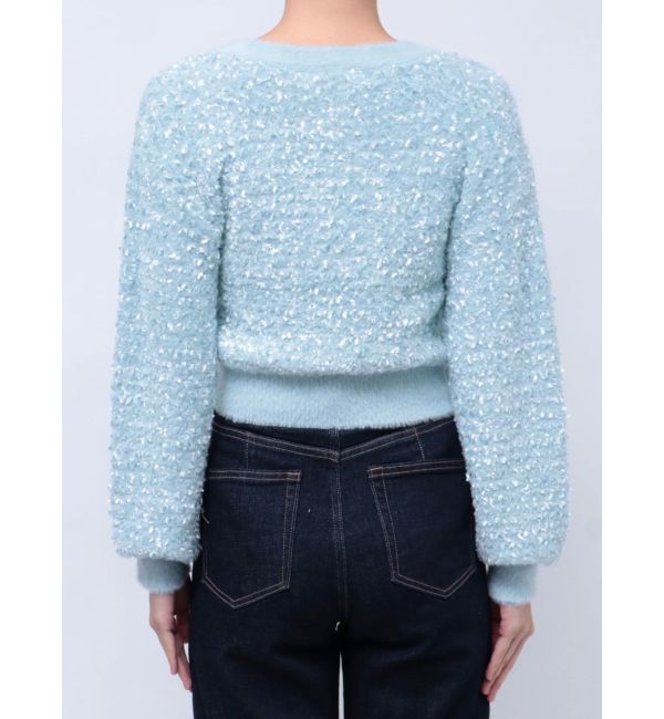 MERCURYDUO「リボンヤーンカーディガン」|カーディガン|