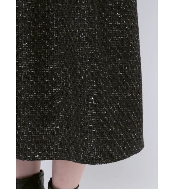 MERCURYDUO「ツイードベルテッドフレアジャンスカ」|ワンピース|