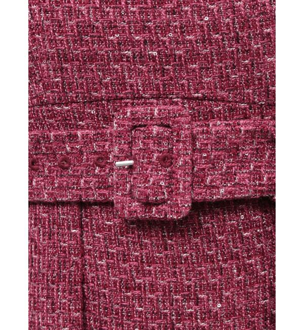 MERCURYDUO「ツイードベルテッドフレアジャンスカ」|ワンピース|