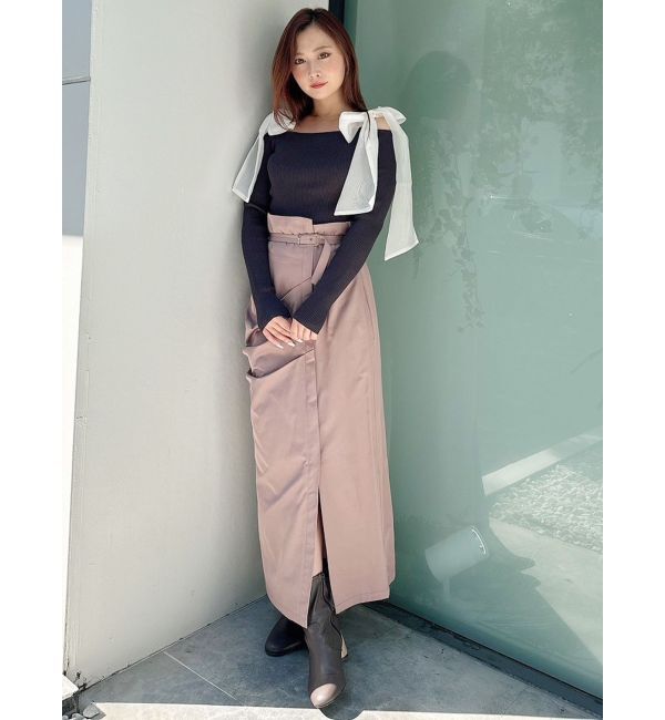 MERCURYDUO「ショルダーリボンロングスリーブニット」|ニット・セーター|