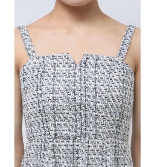 MERCURYDUO「オリジナルツイードジャンスカベアワンピース【セットアップ着用可】」|ワンピース|