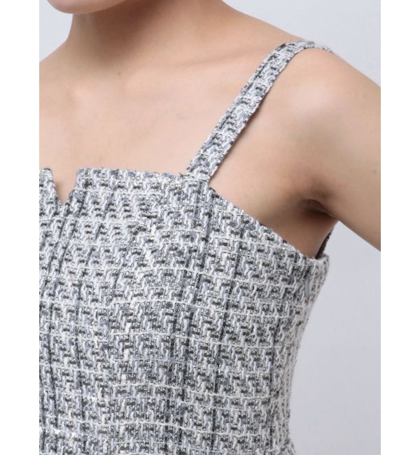 MERCURYDUO「オリジナルツイードジャンスカベアワンピース【セットアップ着用可】」|ワンピース|