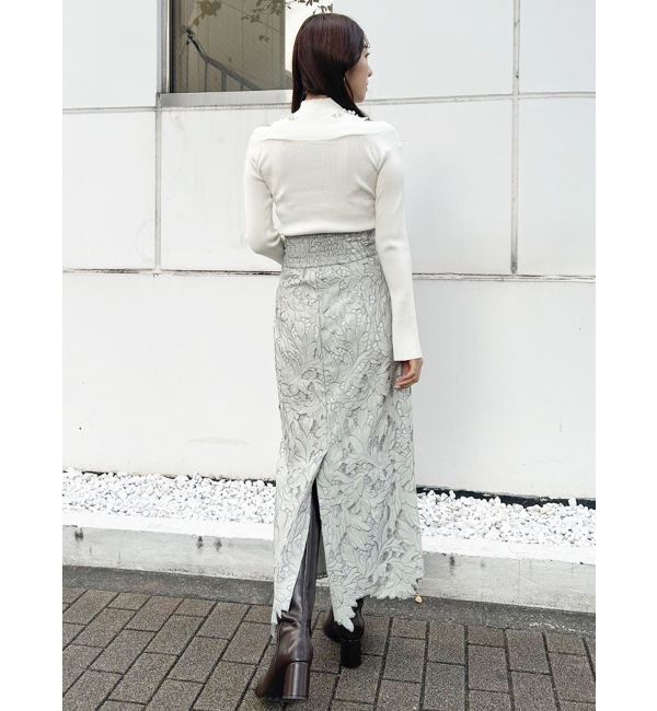 MERCURYDUO「カットワークレースペンシルスカート」|スカート|