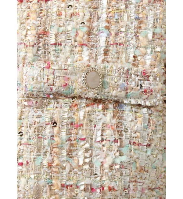 MERCURYDUO「ツイードノーカラージャケット」|ノーカラージャケット|