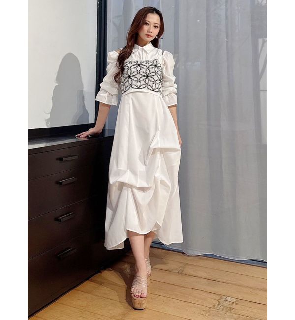 MERCURYDUO「2WAYトランスフォームシャツワンピース」|ワンピース|