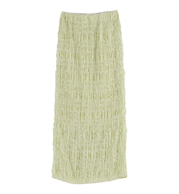 MERCURYDUO「【OUNNOUN】カットジャガード シャーリング ペンシルスカート」|スカート|