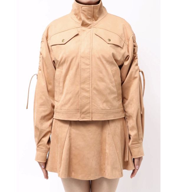 MERCURYDUO「フェイクスエードドロストスリーブブルゾン」|ブルゾン・スタジャン|