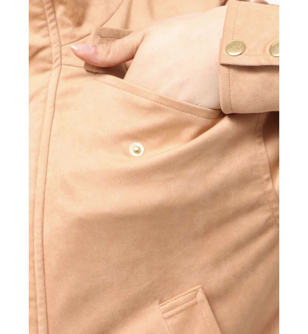 MERCURYDUO「フェイクスエードドロストスリーブブルゾン」|ブルゾン・スタジャン|