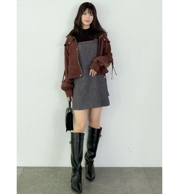 MERCURYDUO「フェイクスエードドロストスリーブブルゾン」|ブルゾン・スタジャン|