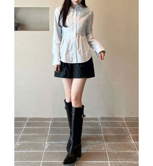 MERCURYDUO「フェイクレザーハイウエストワークショートパンツ」|その他|