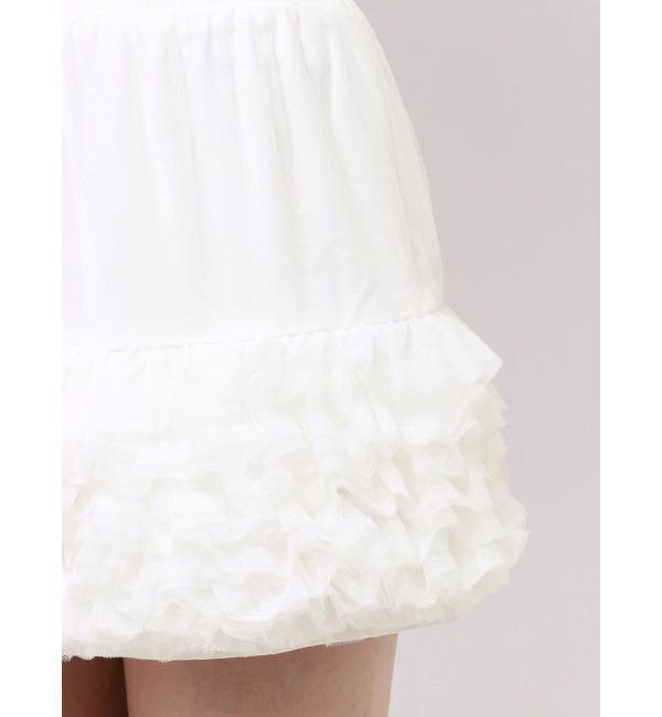 MERCURYDUO「ボリュームチュールティアードミニスカート」|スカート|