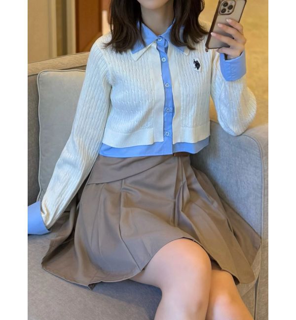 MERCURYDUO「U.S. POLO ASSN.別注アシメプリーツスカパン」|スカート|