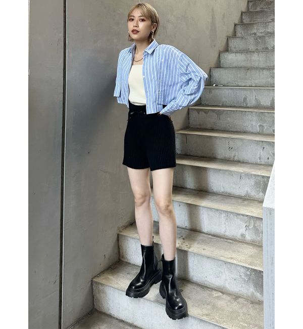 MURUA「リブニットキュロット【ショートパンツ】」|キュロット|