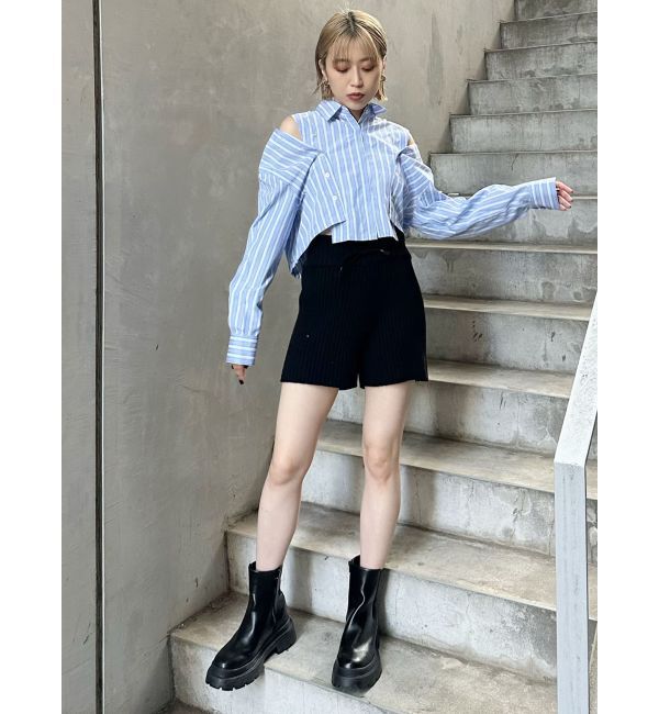 MURUA「リブニットキュロット【ショートパンツ】」|キュロット|