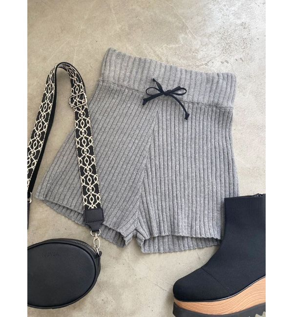 MURUA「リブニットキュロット【ショートパンツ】」|キュロット|