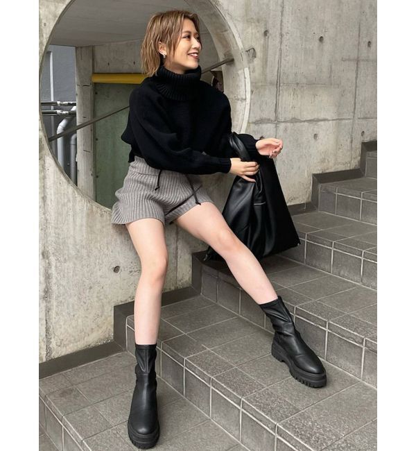MURUA「リブニットキュロット【ショートパンツ】」|キュロット|