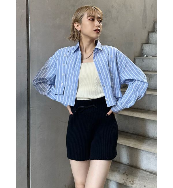 MURUA「リブニットキュロット【ショートパンツ】」|キュロット|