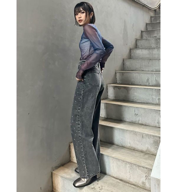 MURUA「ランダムホットフィックスデニム」|デニム|