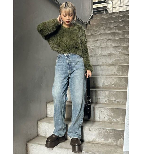 MURUA「ランダムホットフィックスデニム」|デニム|