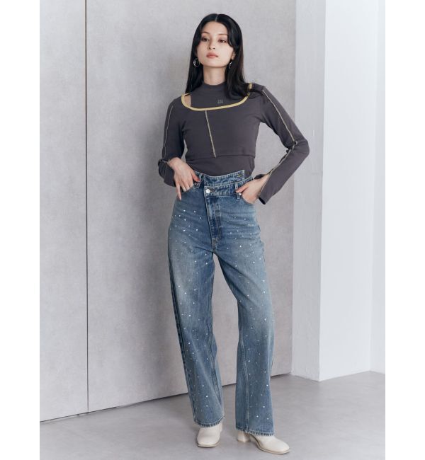 MURUA「ランダムホットフィックスデニム」|デニム|