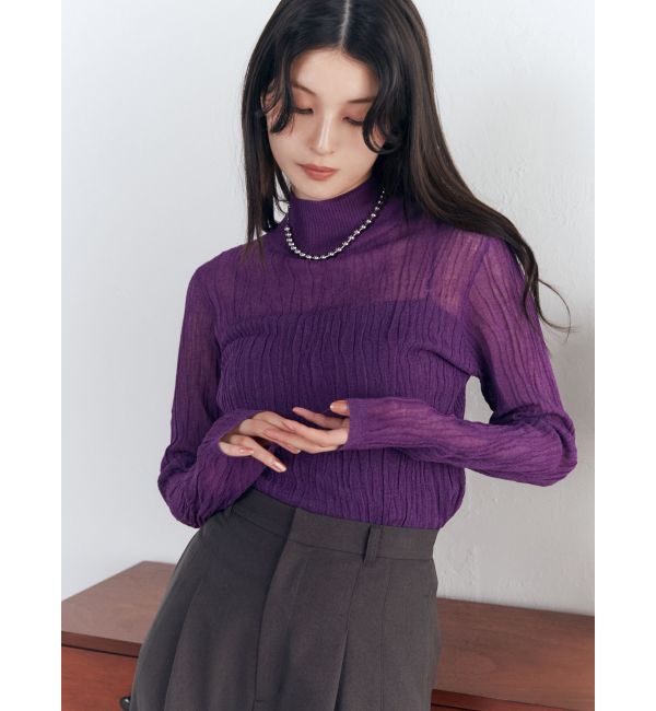 MURUA「ウェーブシアーニット」|ニット・セーター|