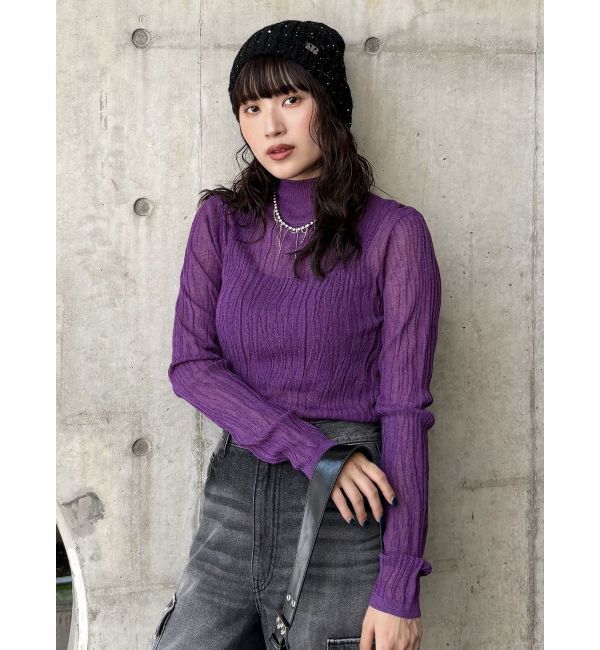 MURUA「ウェーブシアーニット」|ニット・セーター|