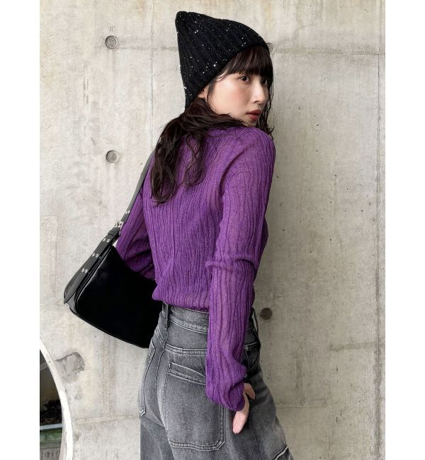 MURUA「ウェーブシアーニット」|ニット・セーター|
