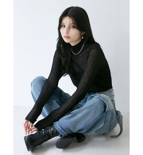 MURUA「ウェーブシアーニット」|ニット・セーター|