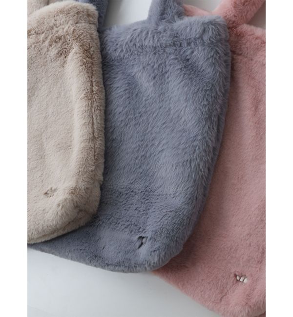 MURUA「フェイクファーロゴトートバッグ」|トートバッグ|