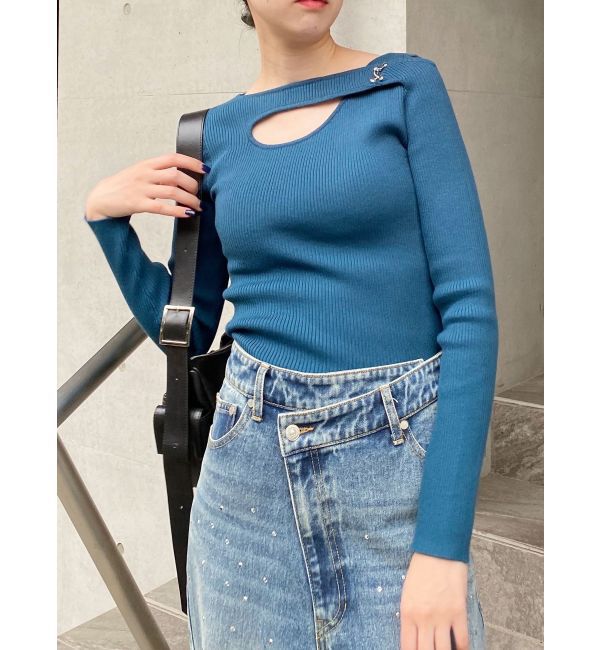 MURUA「フロントオープンリブニット」|ニット・セーター|