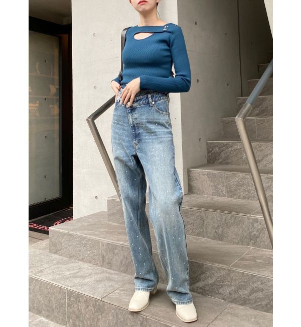 MURUA「フロントオープンリブニット」|ニット・セーター|