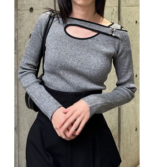 MURUA「フロントオープンリブニット」|ニット・セーター|