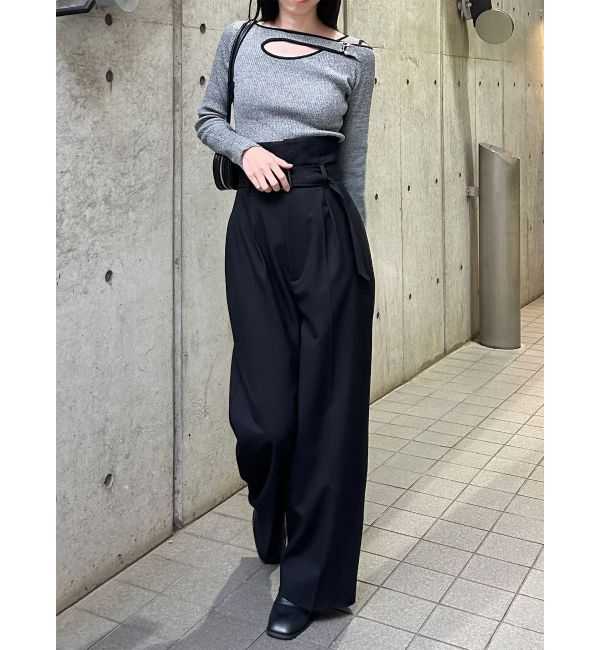 MURUA「フロントオープンリブニット」|ニット・セーター|