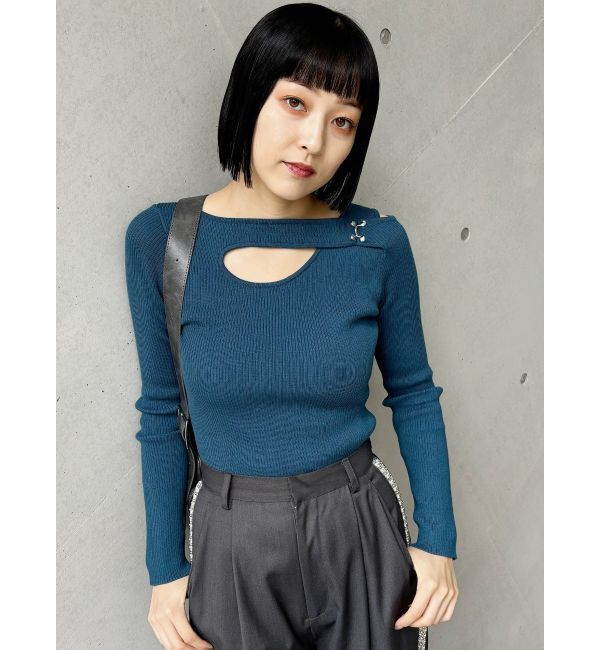MURUA「フロントオープンリブニット」|ニット・セーター|