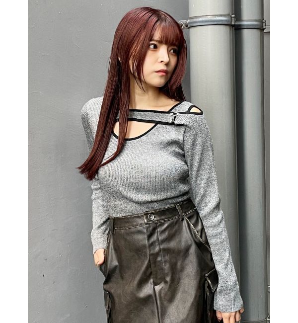 MURUA「フロントオープンリブニット」|ニット・セーター|