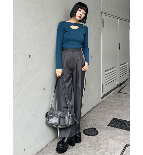 MURUA「フロントオープンリブニット」|ニット・セーター|